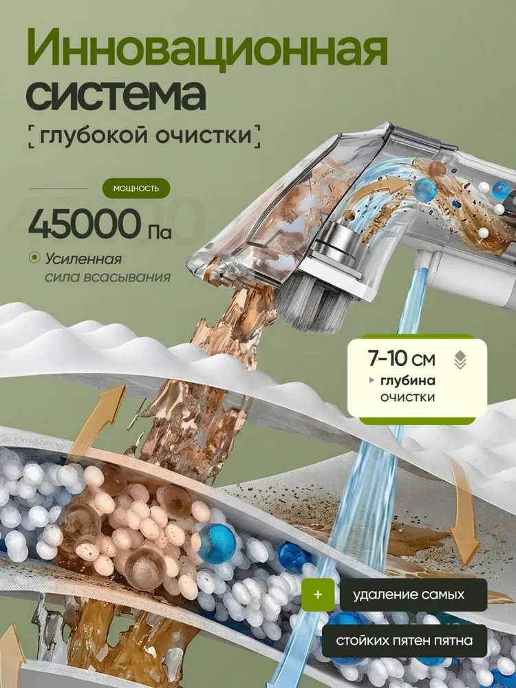Моющий пылесос для чистки мебели, диванов, ковров, салонов автомобилей, для химчистки, для дома, вариант, фото 2
