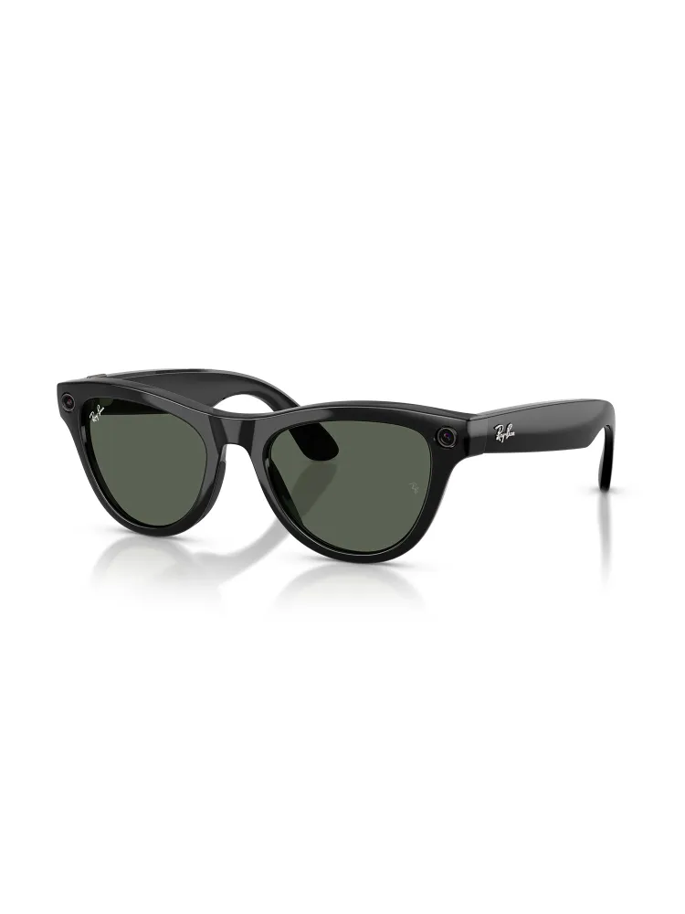 Умные очки Ray-Ban Skyler (Gen 2), линзы G-15 Green, оправа Shiny Black / Meta*, черный, фото 2