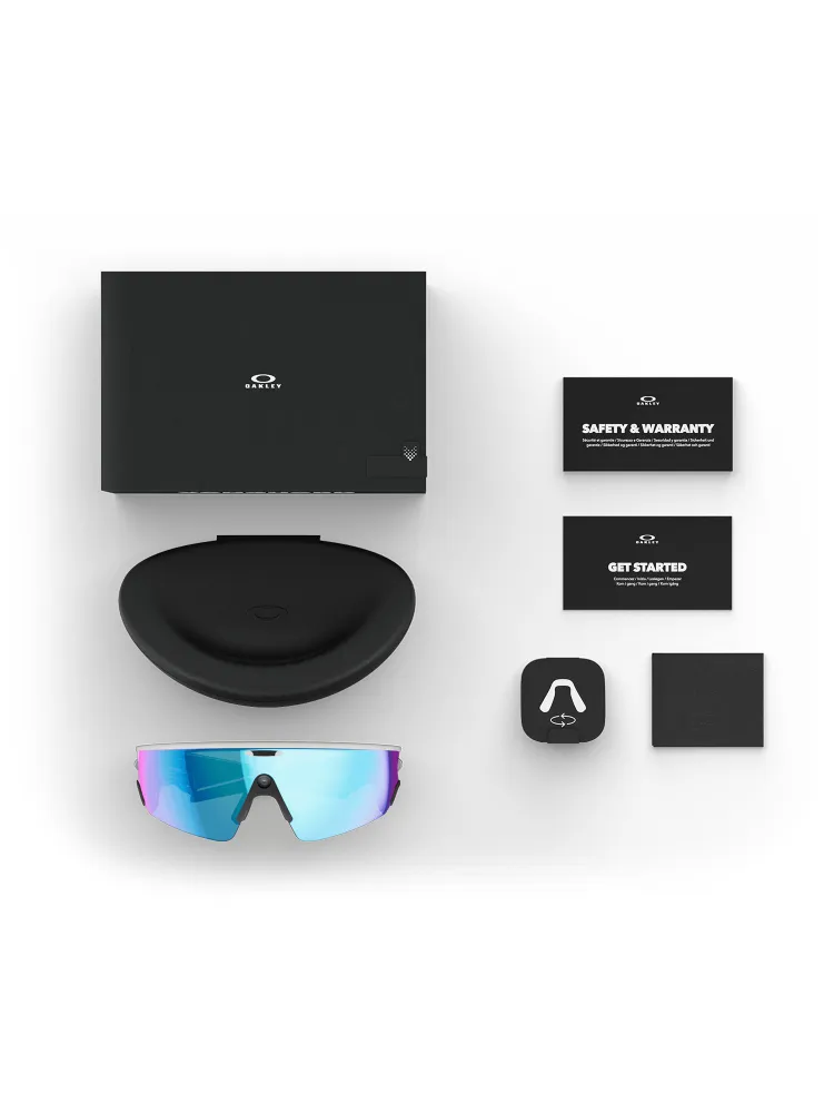 Умные очки Oakley Vanguard, линзы PRIZM Sapphire, оправа White / Meta*, белый, фото 6