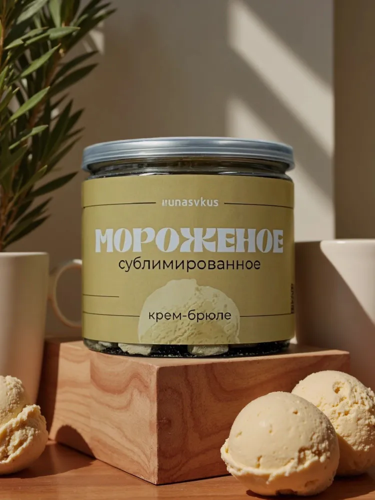 Сублимированное мороженое пломбир " крем-брюле " 35гр, 35 г, фото 5