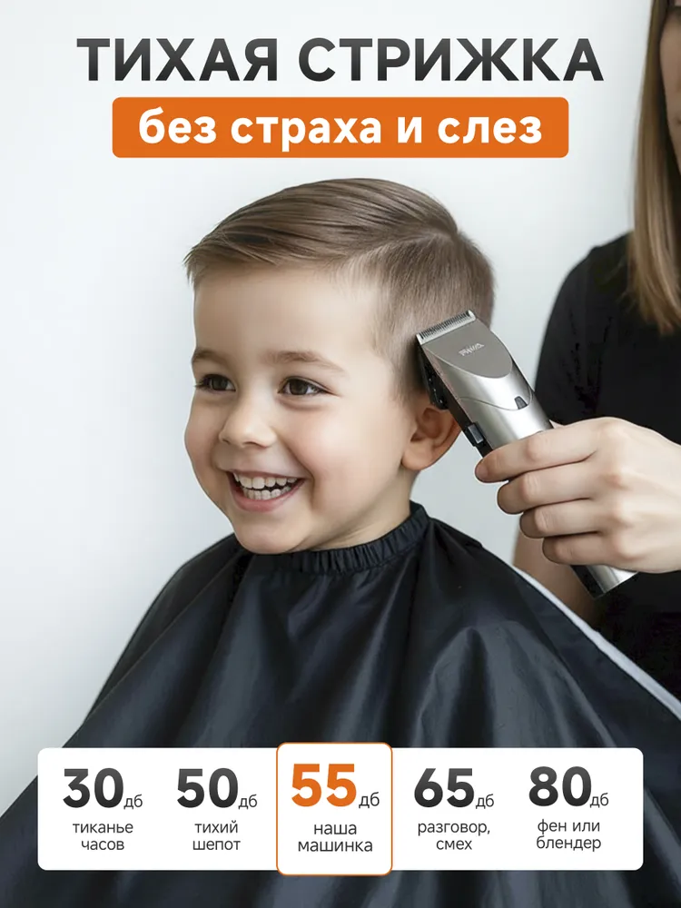 Машинка для стрижки волос и бороды Xiaomi RIWA, беспроводная, 5 часов работы, водонепроницаемый корпус, 4 насадки + запасной нож в подарок, вариант, фото 5