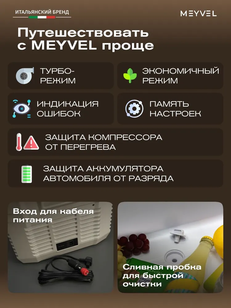 Автохолодильник компрессорный 12в 24в на 50 литров Meyvel AF-F50, вариант, фото 4