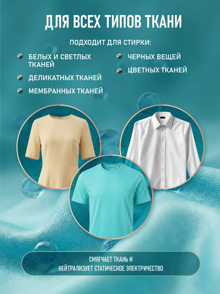Кондиционер для белья Weissgauff Parfum Aquabalance, 5 л, Долговременный аромат, Антистатический эффект, Смягчение ткани, Облегчение глажки, Предотвращение образования катышков, Для всех типов тканей, 5 л, фото 3