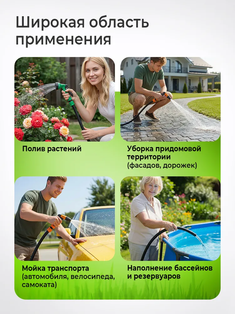 Шланг поливочный GRASSMAN Highflex 1/2, 25 м, армированный усиленный для сада и дачи, 25 м, фото 6
