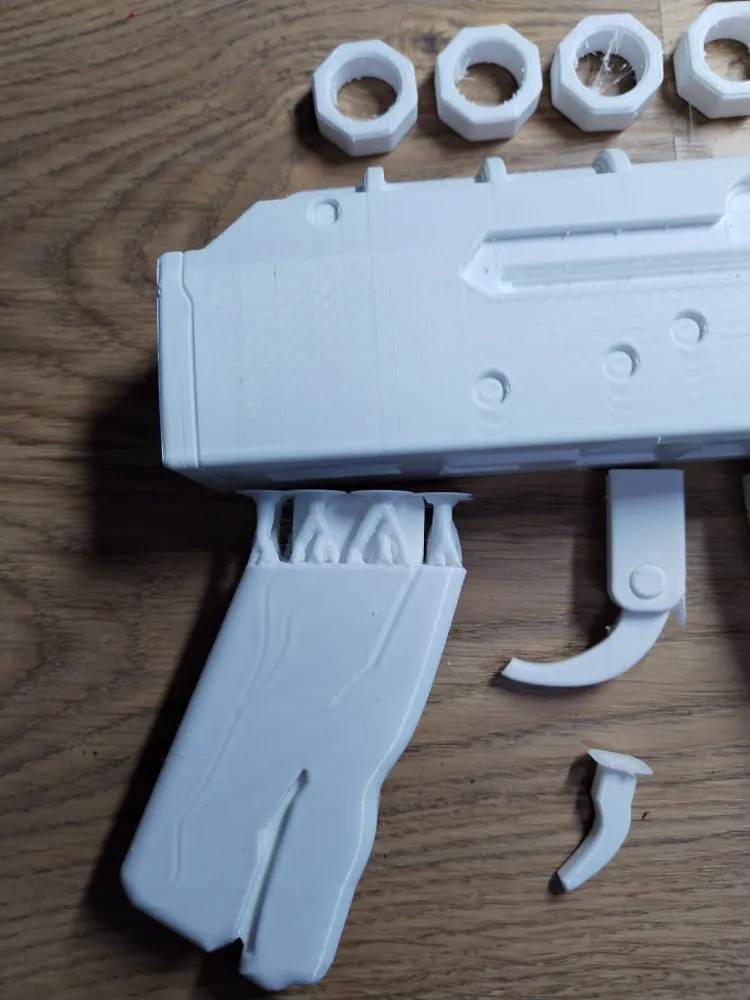 Штурмовая винтовка (Калаш), модель для сборки, белый, 80см