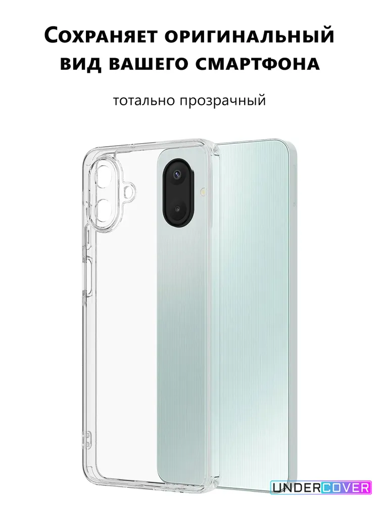 Силиконовый чехол для Samsung Galaxy A07 / Прозрачный чехол на Самсунг Галакси А07 с защитой камеры, прозрачный, фото 5