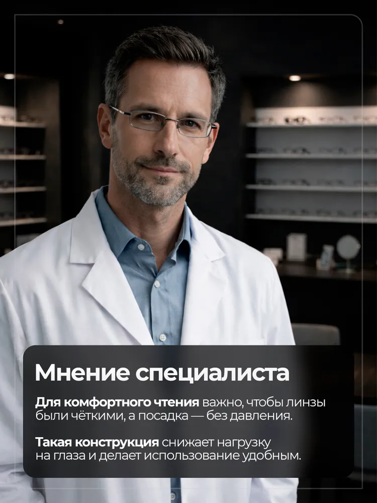 Готовые очки для зрения мужские +2 с диоптриями, корригирующие очки для чтения, вариант, фото 6