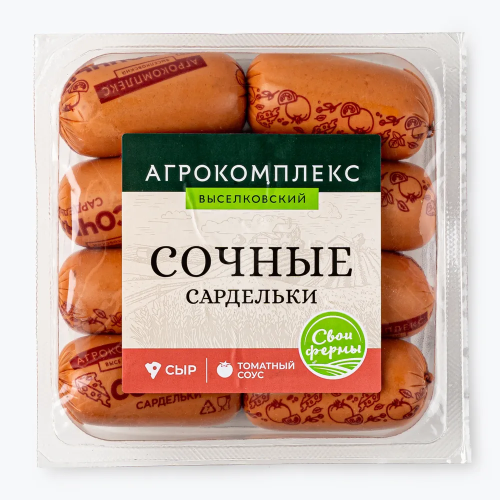 Сардельки Сочные 420 г, Агрокомплекс, 420 г