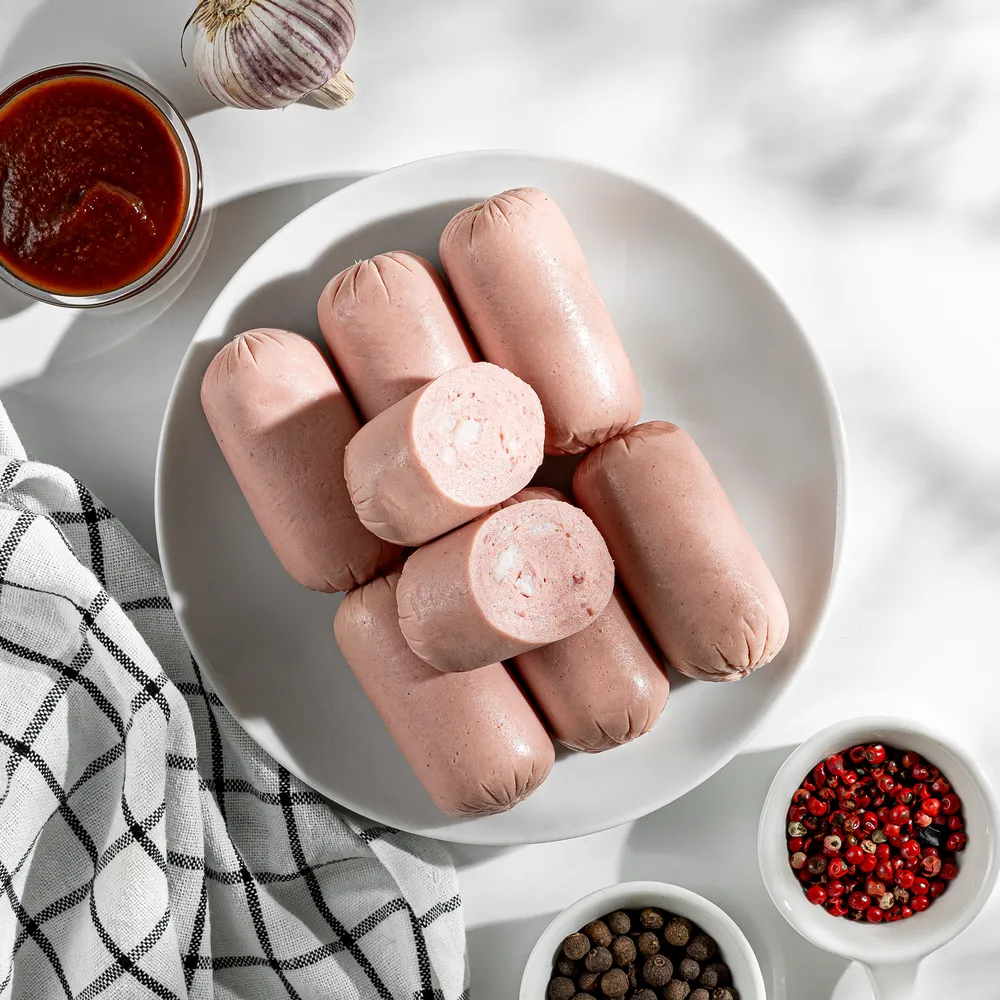 Шпикачки из курицы Прелесть 420 г, Агрокомплекс, 420 г, фото 3