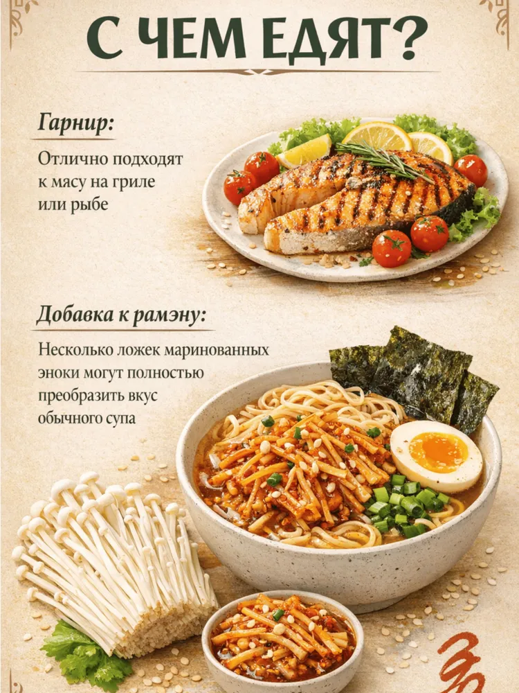 Консервированные грибы эноки 250 гр, 250 г, фото 4