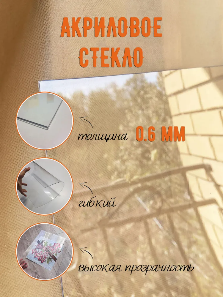 Акриловое стекло 40х50 см 1 штука для набора постеров на холсте, 40x50 см, фото 2