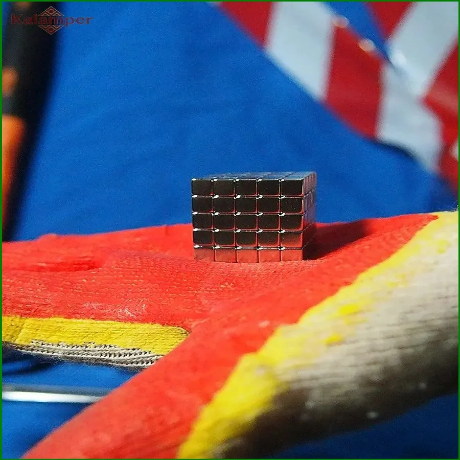 неокуб магнитный 5x5x5 мм сила 0,8 кг, 5x5x5 мм, 800 г, фото 2