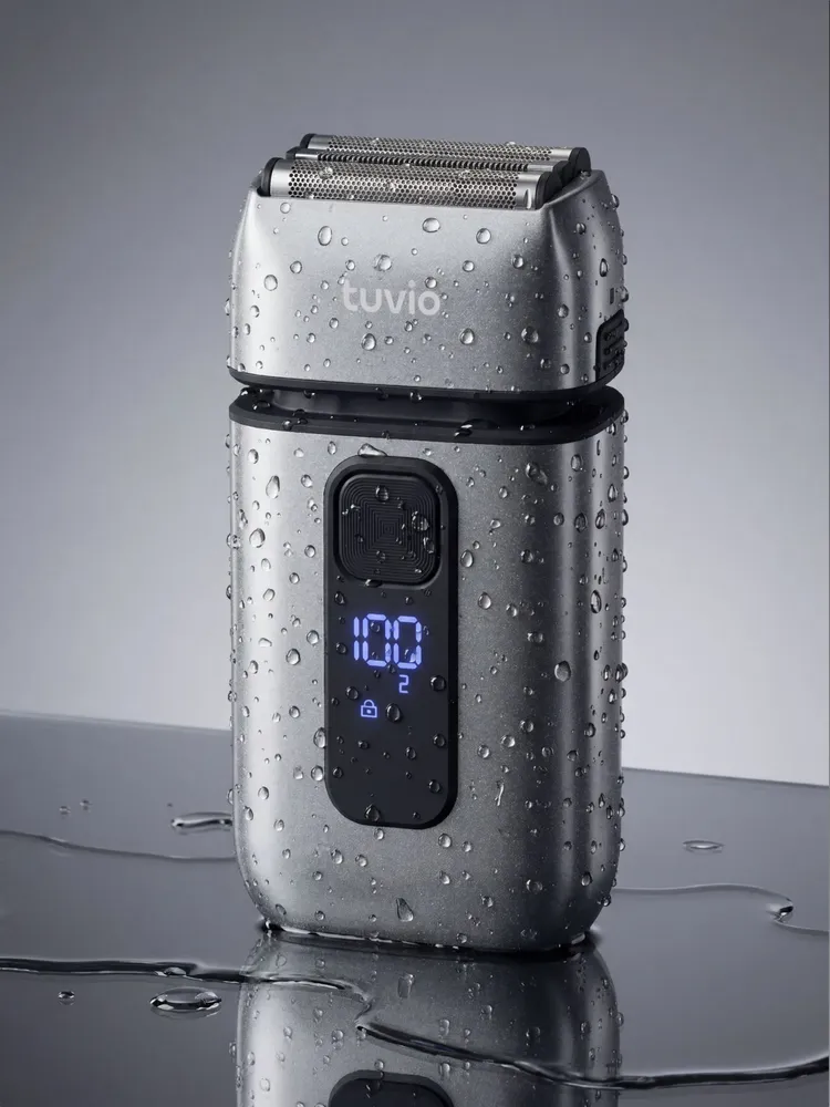 Электробритва Tuvio SH-FD12, металлик, со встроенным триммером, защита от влаги, LED-дисплей, Travel Lock, Яндекс Фабрика, вариант, фото 2