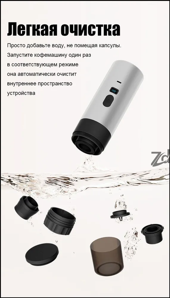 Портативная кофемашина электрическая для капсул и молотого кофе, дорожная кофеварка для дома, автомобиля и путешествий, вариант, фото 5
