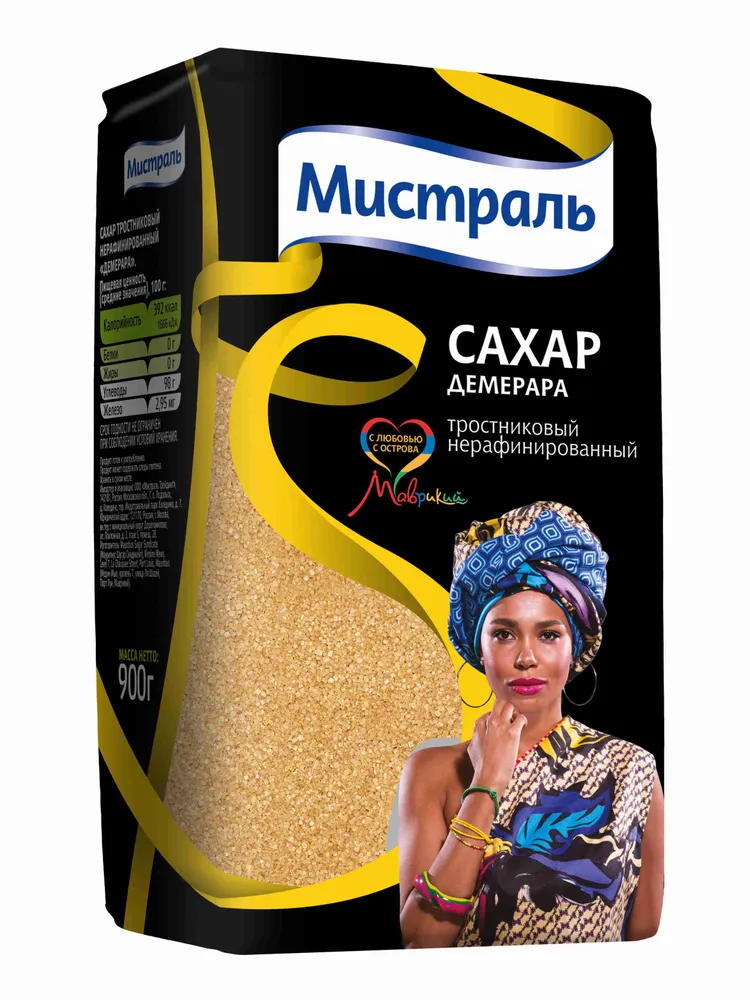 Мистраль Сахар Тростниковый Песок 900г., 900 г