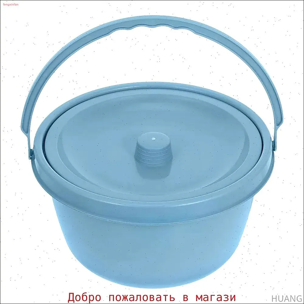 Универсальный Ночной Горшок Пластиковый Горшок С Крышкой Для Пожилых Людей И Взрослых Размер 28.50X28.00X14.00Cm, вариант, фото 2