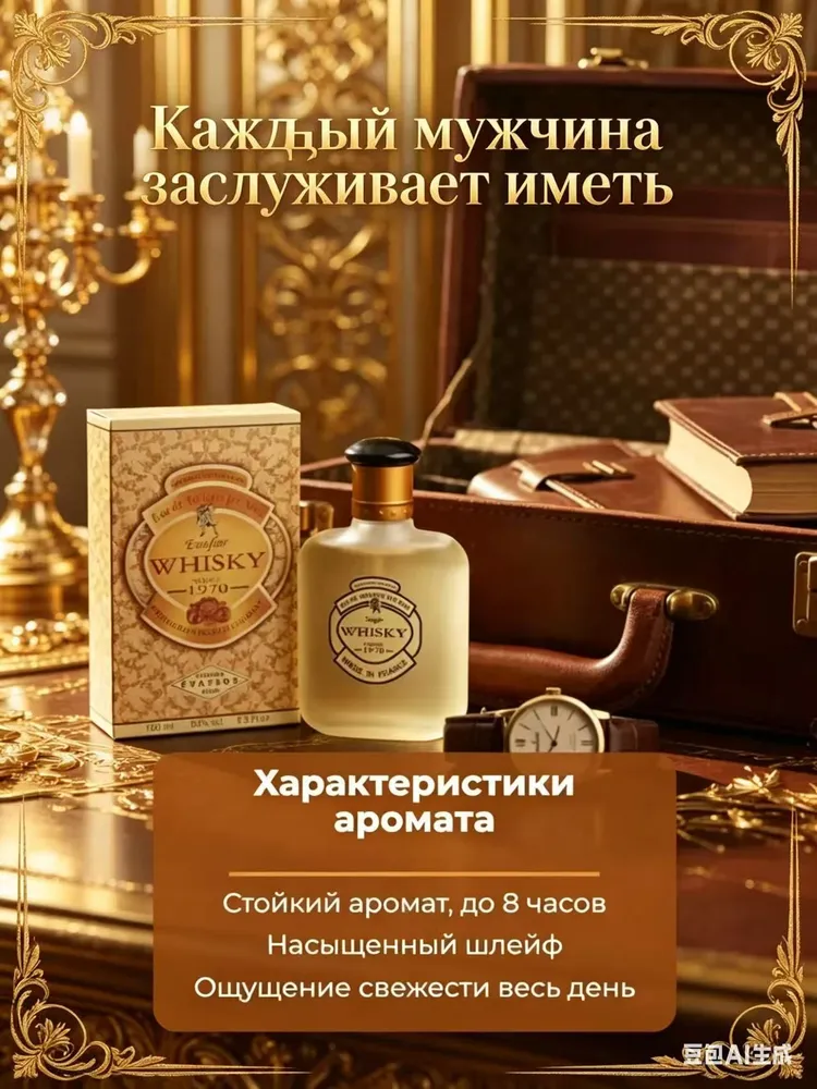 GUCALLO Туалетная вода парфюм Whisky 100 мл, 100 мл, фото 3