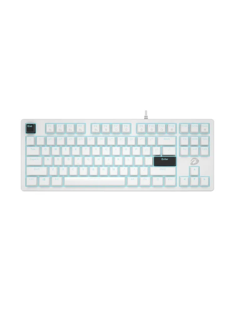 DAREU EK87 V2 Huano Blue Проводная механическая игровая клавиатура, русская раскладка, белая, синий