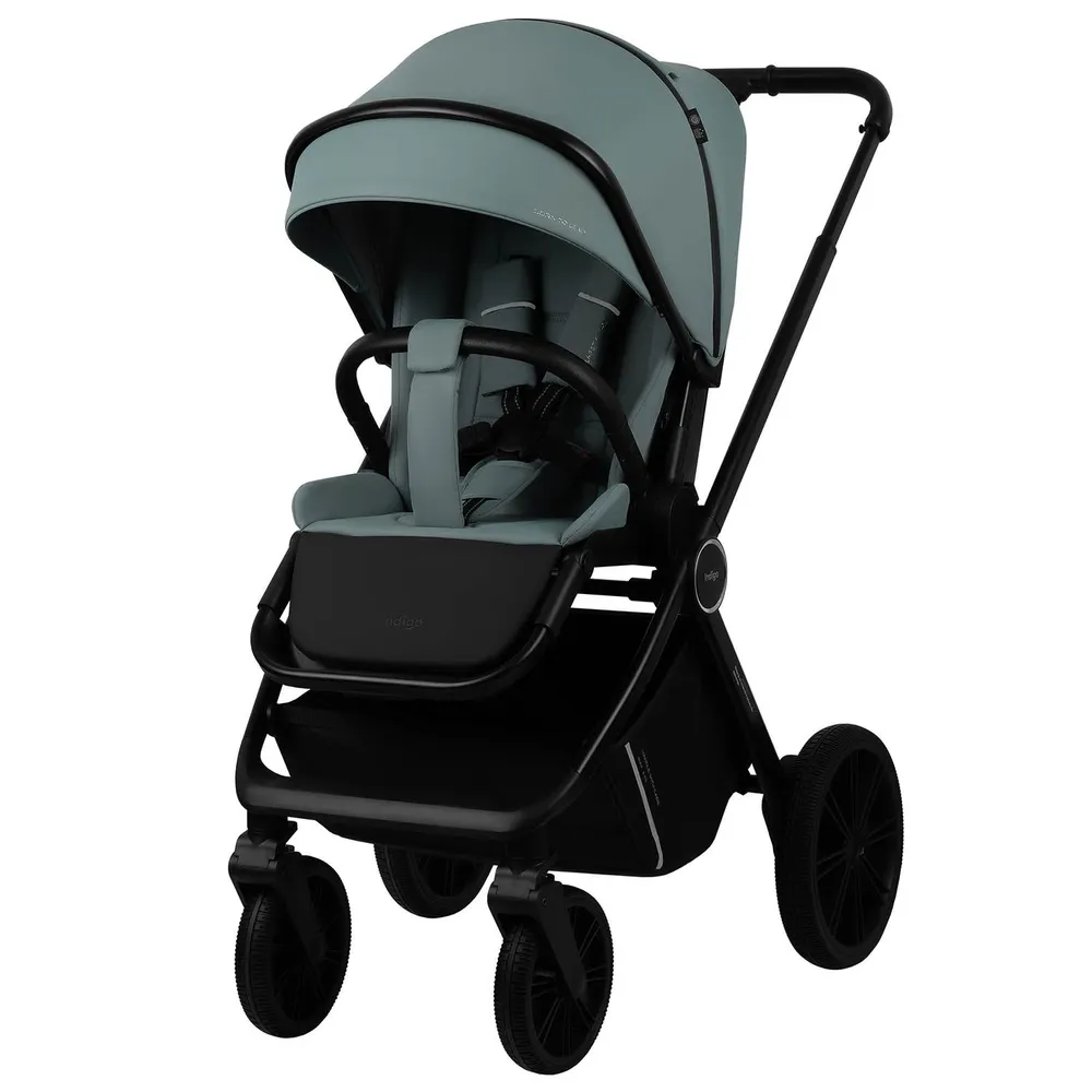 Коляска 3-в-1 Indigo STING NEW IN105 Бежевый, зеленый, фото 5