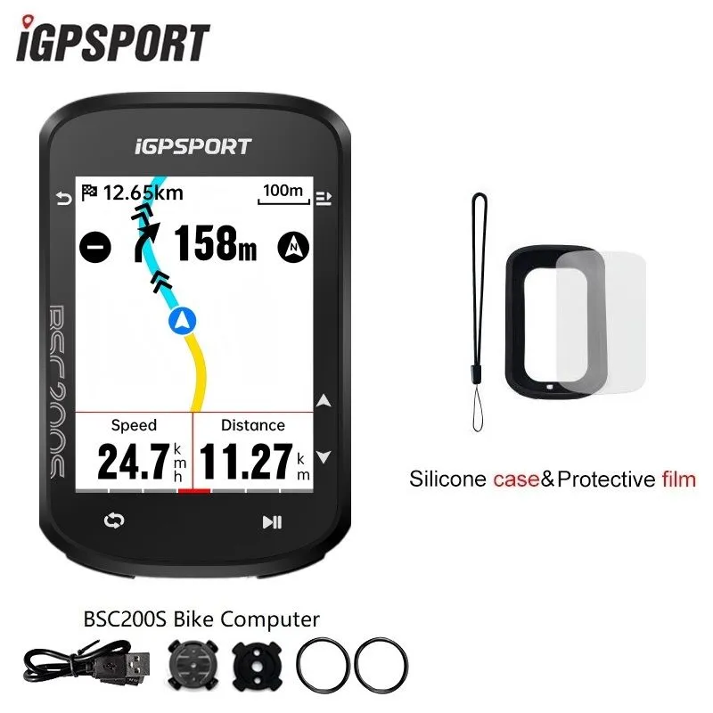 IGPSPORT BSC200S Велокомпьютер 2,4-дюймовый цветной сенсорный экран Поддержка Bluetooth ANT+ Степень водонепроницаемости IPX7, вариант
