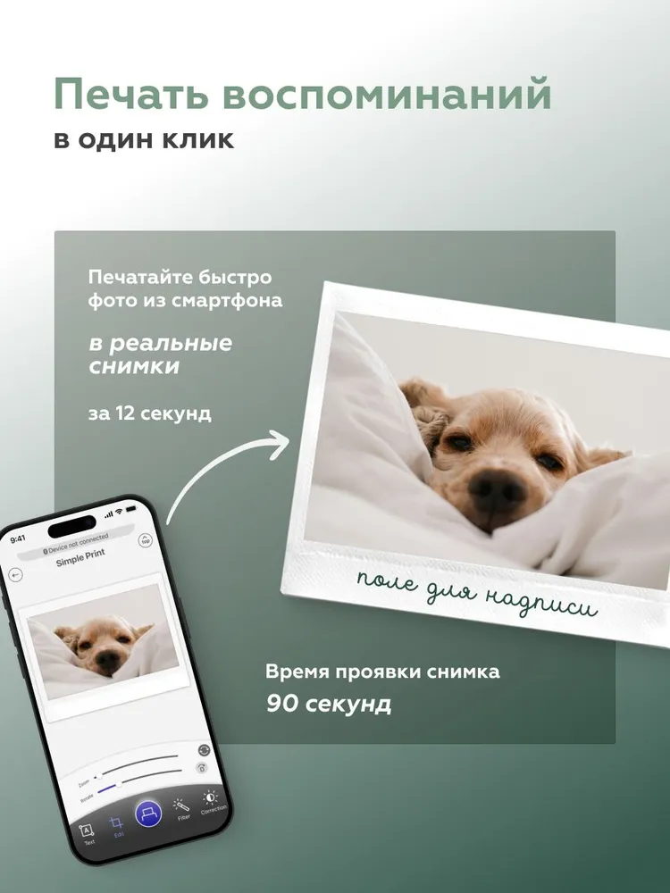 Фотопринтер Fujifilm Instax Link Wide Mocha Gray, серый, фото 3