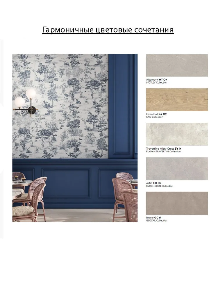 Керамогранит MIRAGE PAPIER Maison Blue, 60x120, матовый, 1.44 кв.м (2 шт в упак), 60x120, 2 шт, фото 5