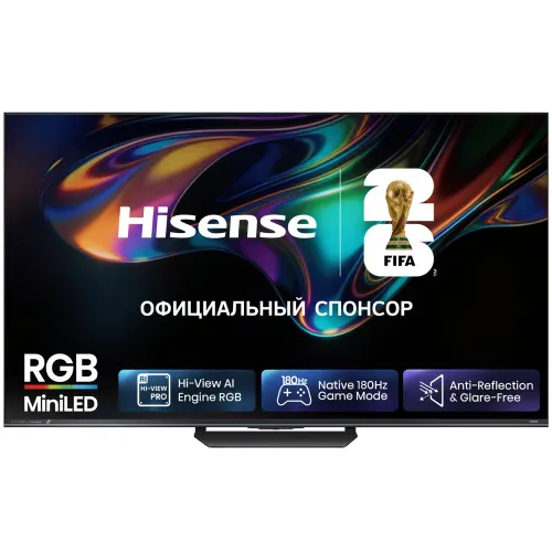 Hisense Телевизор 75UR8S (2026) RGB-Mini LED Smart TV 75″ 4K UHD, черный