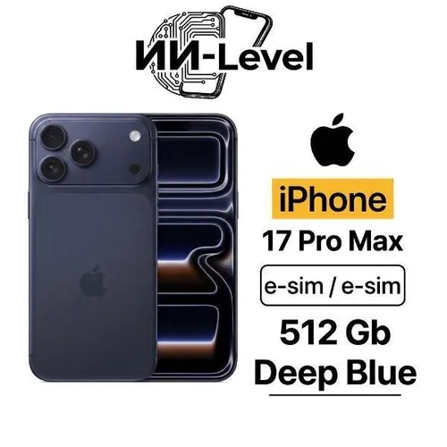 Apple Смартфон iPhone 17 Pro Max 512 ГБ, eSIM, синий