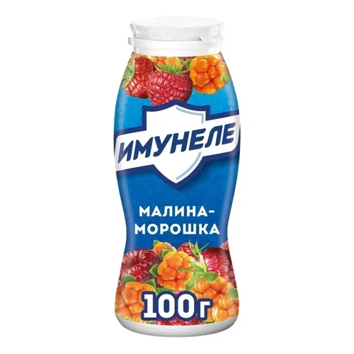 Напиток кисломолочный Имунеле малина-морошка 1,2% охлажденный 100 г