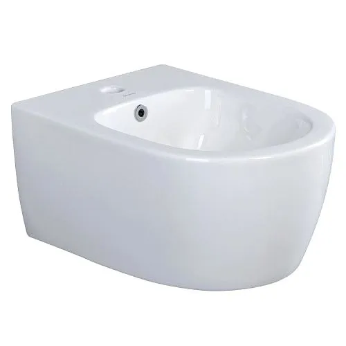 Биде подвесное Splendy Pride PR10852V1W белое, глянцевое, фарфор, овальное, со встроенным сливом-переливом