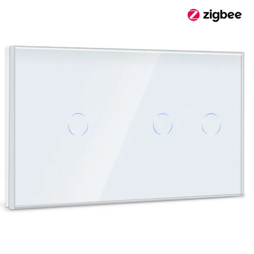 Сенсорный умный выключатель Zigbee 3 клавиши стекло белый LG