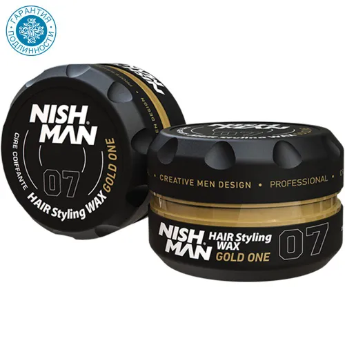 Nishman Воск для волос 07 Gold One с ароматом парфюма One Million, 30 мл