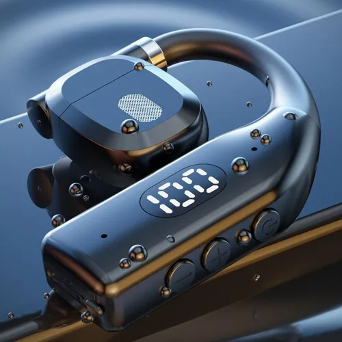 Наушники беспроводные, Bluetooth, черно-серый, белый