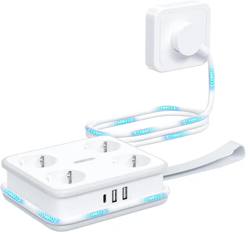 Сетевой фильтр с 4 розетками и USB портами для быстрой зарядки XT