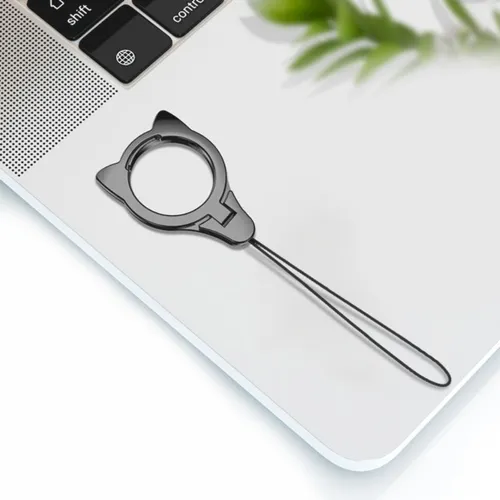 Металлический держатель мобильного телефона с пряжкой в виде кошачьей головы, защита от падения, про