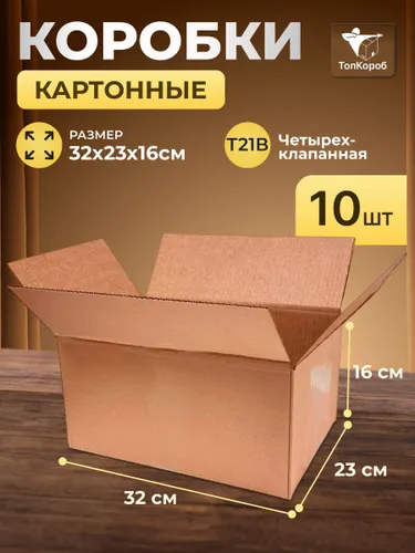 Коробка картонная для хранения и переезда 320х230х160 т22