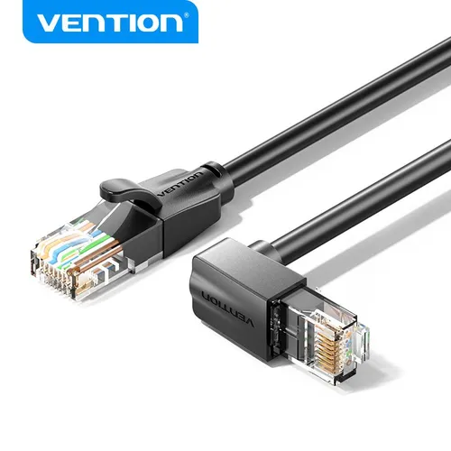 Патч-корд 1,5 метра cat.6 интернет кабель SF/UTP Vention Ethernet прямой RJ45 угловой вверх 90 арт.I