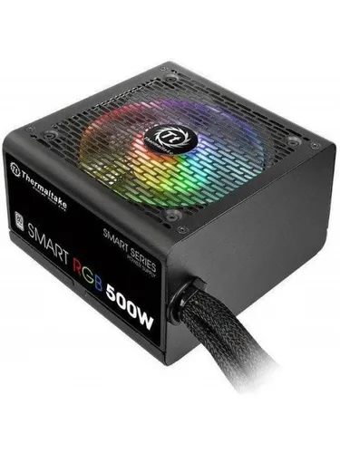 Блок питания Thermaltake ATX 500W Smart RGB 500 80+ white (20+4pin) APFC 120mm fan color LED 6xSATA