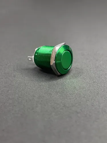 1 шт. Кнопка без фиксации, влагозащищенная IP65, металлическая круглая кнопка включения, двухконтакт