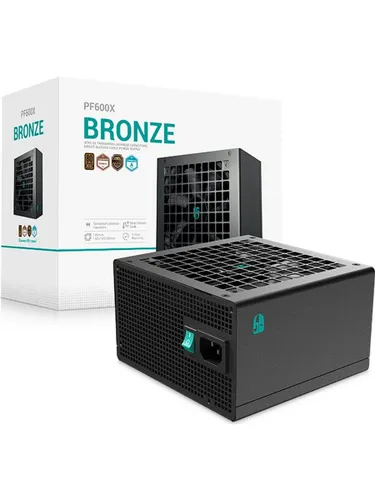 Блок питания GamerStorm (Deepcool) 600W PF600X black (ATX, 80+Bronze, APFC, 20+4 pin, 2хPCI-E 6+2P,