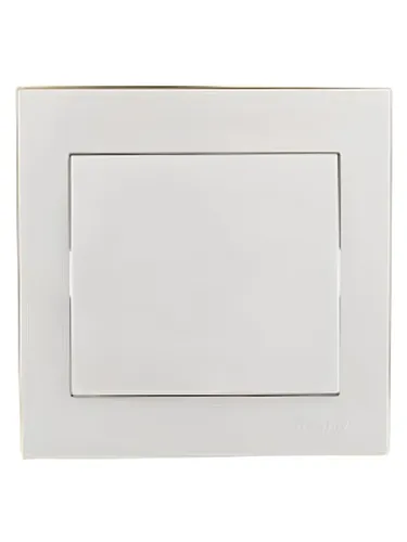 Lezard RAIN Выключатель белый с бок. вст. Золото