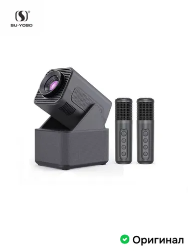 Проектор для фильмов и игр с караоке микрофонами Android, Wi-Fi, Bluetooth SU-YOSD YS-301PLUS KTV