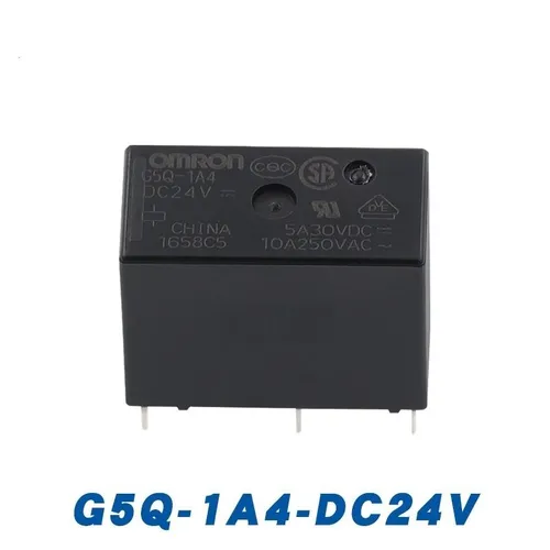 Реле мощности G5Q-1A4 24В DC: 10А 1НО, 4 вывода, для печатных плат (20x10мм)