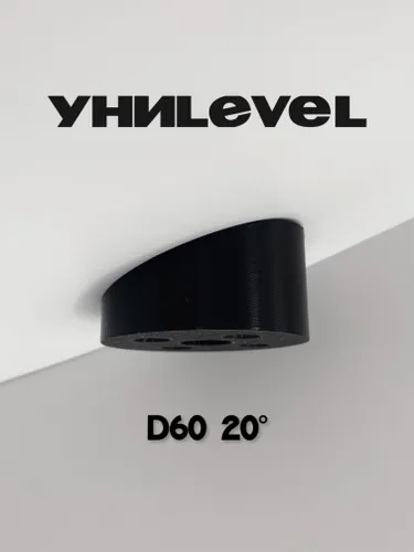 Накладка D60 мм, угол 20, черная, для установки светильников на наклонные/скошенные потолки УниLEVEL