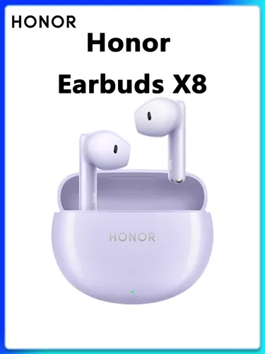 Honor Наушники беспроводные с микрофоном Honor Earbuds X8, Bluetooth, USB Type-C, фиолетовый
