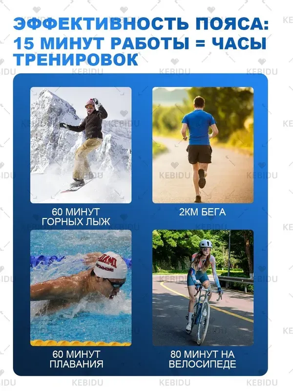 Миостимулятор EMS , Тренажер для брюшного пресса,пояс для похудения электрический, вариант, фото 3