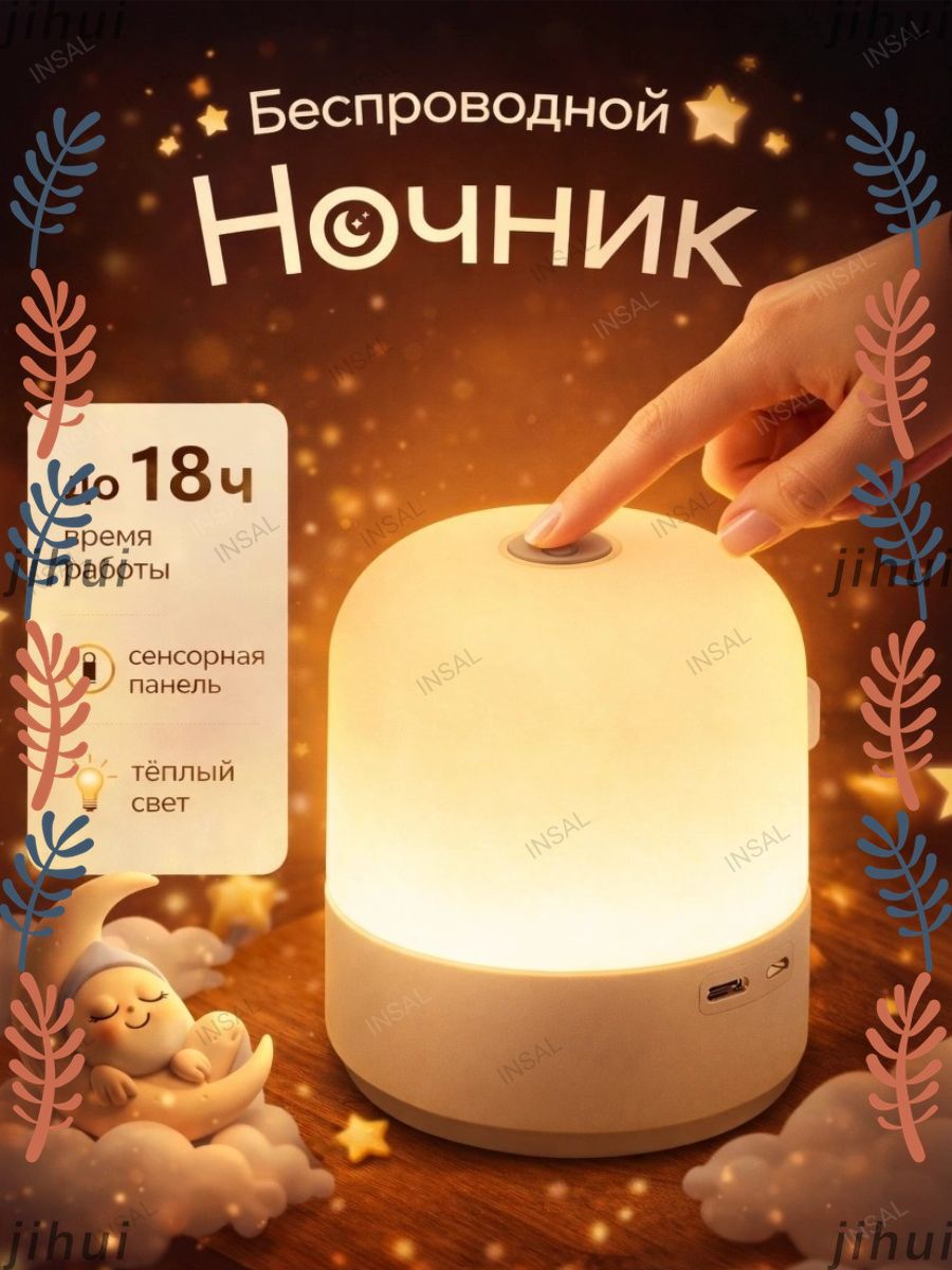 НочниксенсорныйUSBсветодиодныйдляспальниидетской