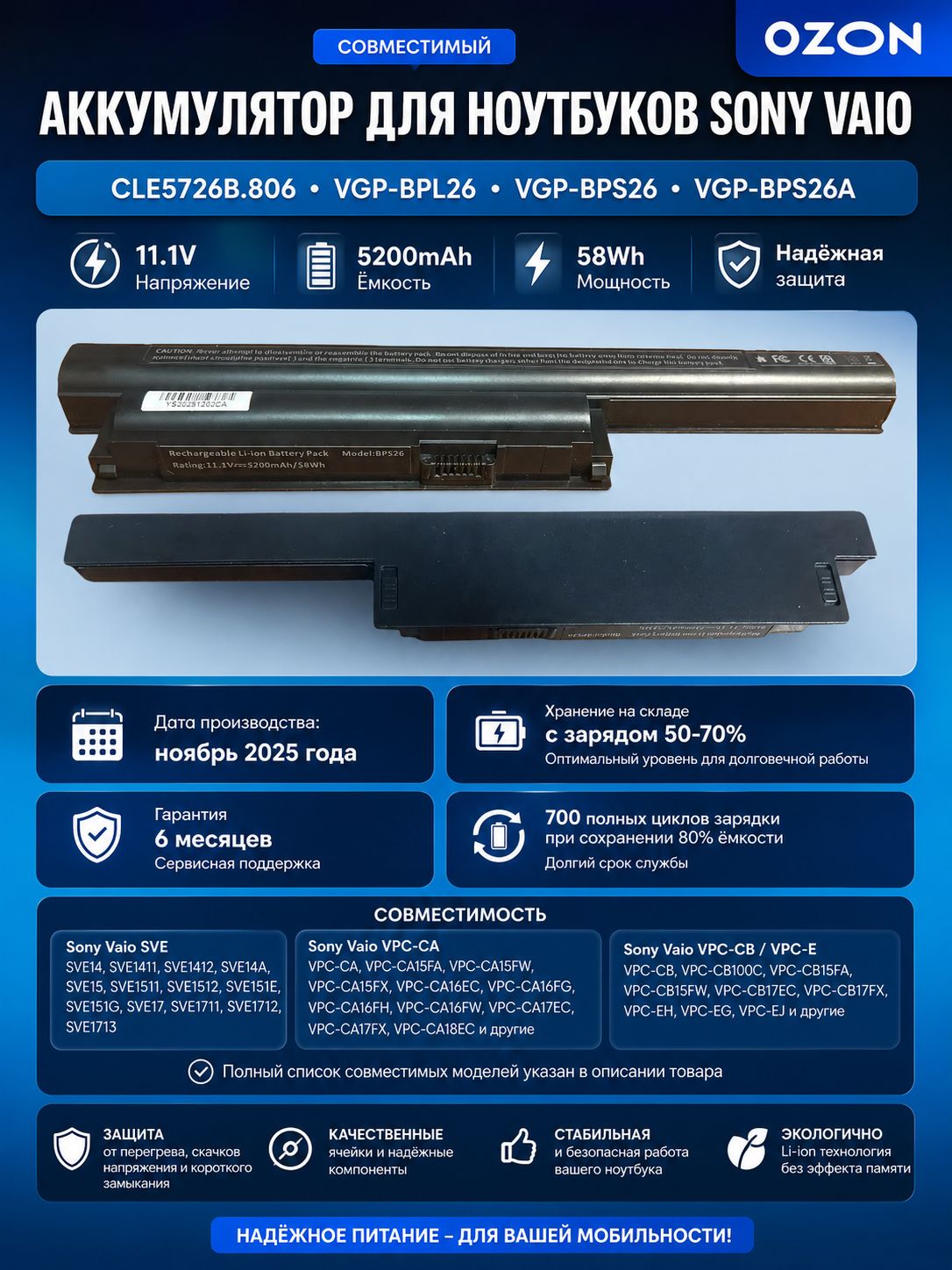 Клавиатура для ноутбука Sony PCG-71812V купить на OZON по низкой цене