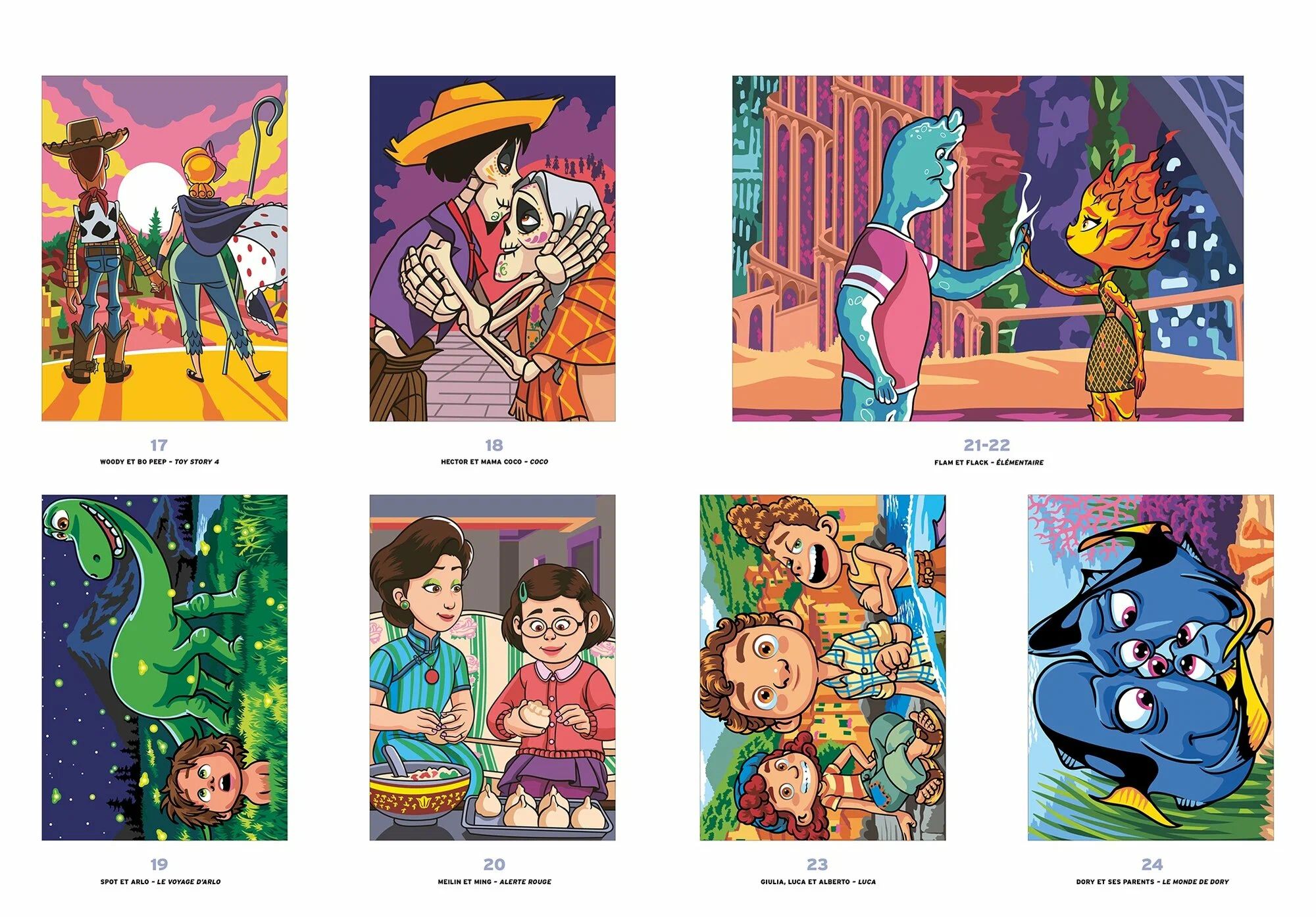 Раскраска по номерам Coloriages mysteres Disney - Best of Pixar, 128стр.