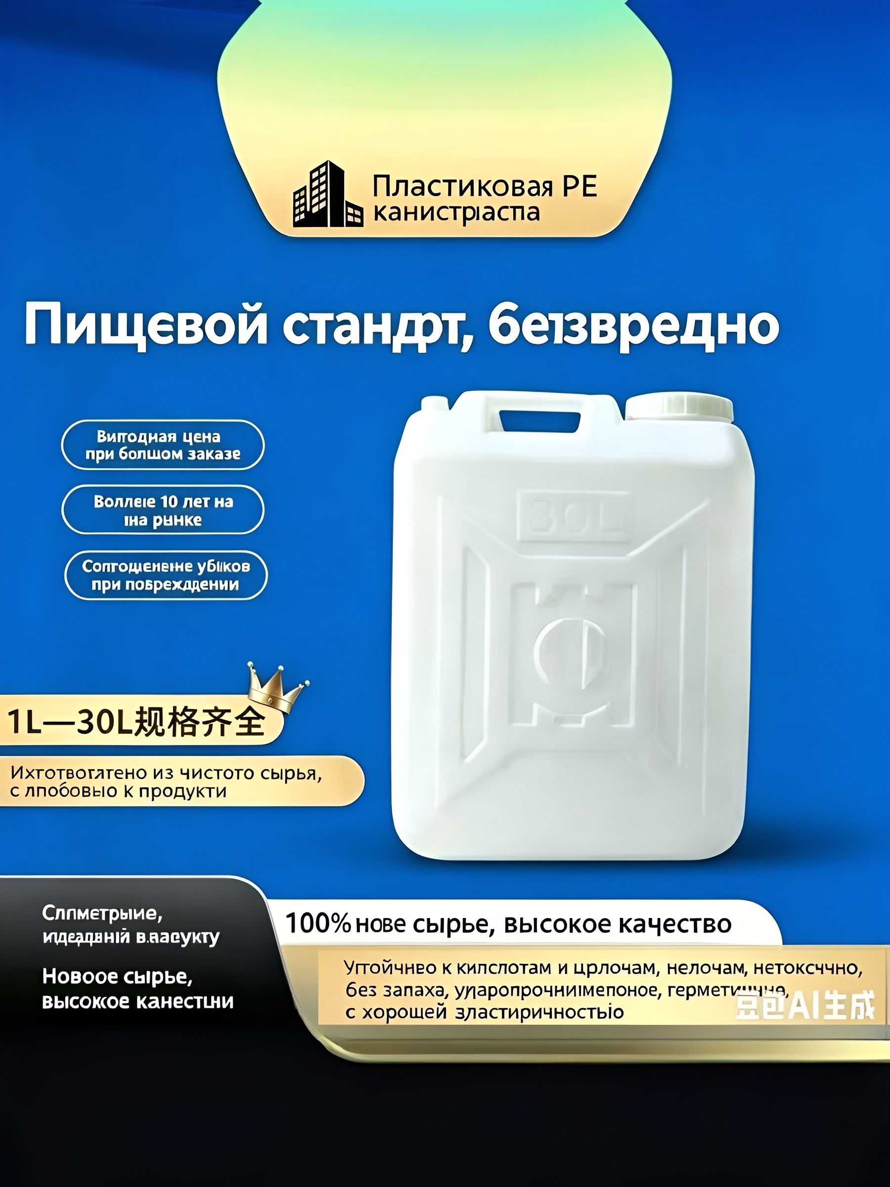 Вместительная10литроваяпремиумканистра